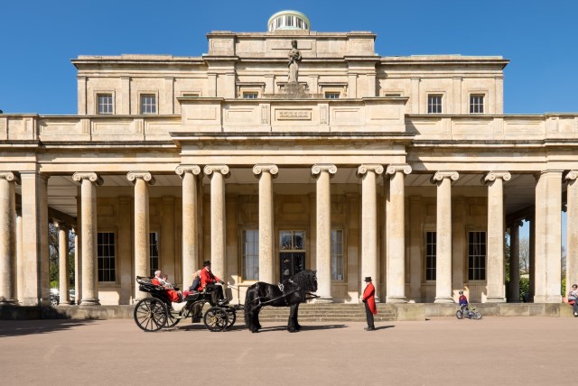 In front of the Pittville Pump Room.