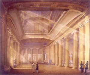 Pittville Pump Room 1840s, through the light card